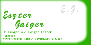 eszter gaiger business card